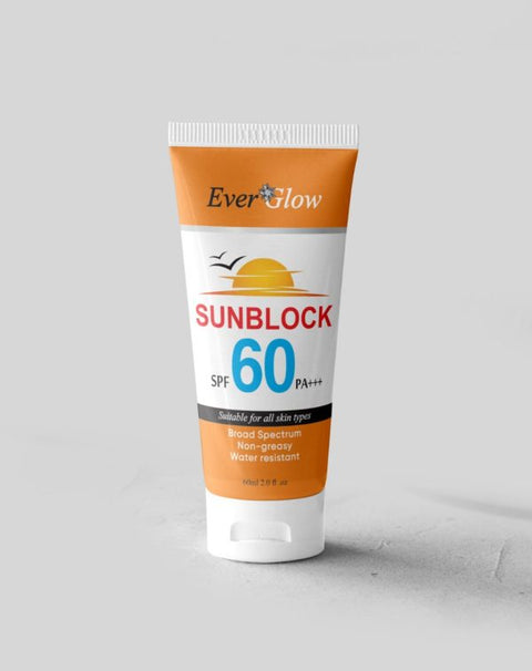 Ever Glow Whitening Sunblock Spf 60 – | Brightening & Broad Spectrum Protection | Sunblock |