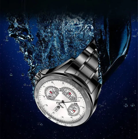 Men’s Watches Luxury Waterproof Calendar Wrist Watch Business Casual Quartz Watches Clock  Calendar Wrist Watch Business Casual Quartz Watches (without Box)