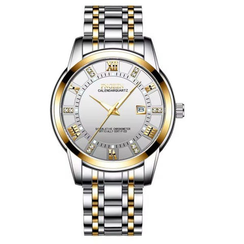 Original – Fngeen Men’s Calendar Fashion Casual Business Watch – Waterproof Explosion Model – Stainless Steel Watch For Men – Quartz Watch – With Box