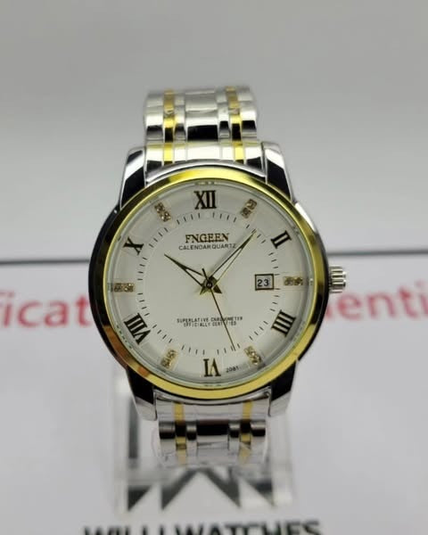 Original – Fngeen Men’s Calendar Fashion Casual Business Watch – Waterproof Explosion Model – Stainless Steel Watch For Men – Quartz Watch – With Box