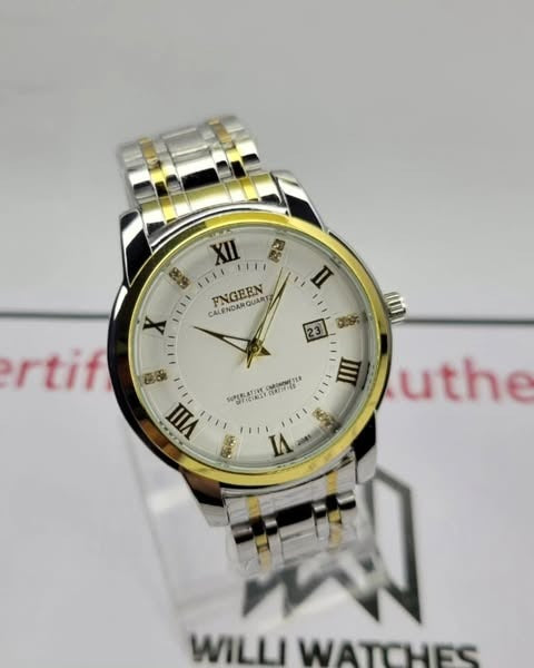 Original – Fngeen Men’s Calendar Fashion Casual Business Watch – Waterproof Explosion Model – Stainless Steel Watch For Men – Quartz Watch – With Box