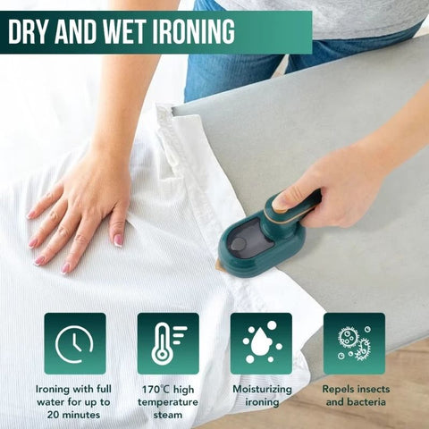 Portable Mini Steam Iron | Handheld Garment Steamer for Quick Wrinkle Removal at Home & Travel best product